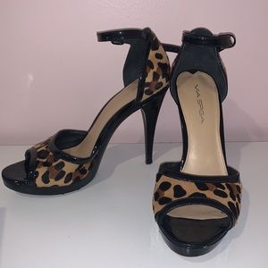 Via Spiga Leopard Print High Heels